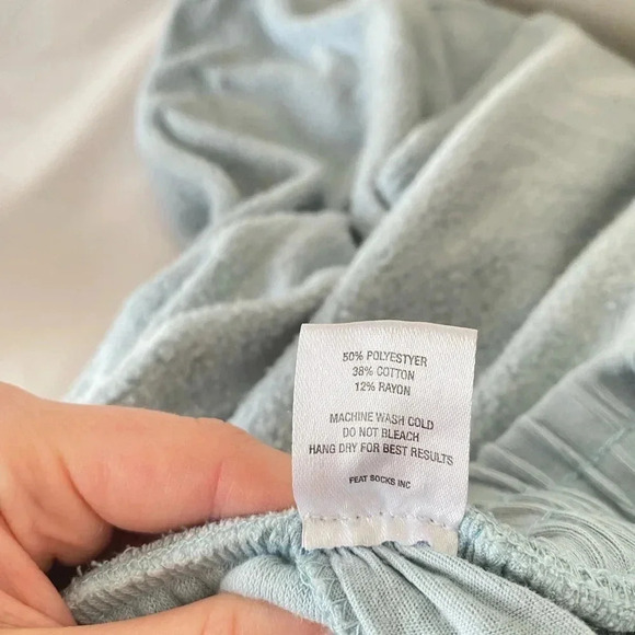 Feat Women's Blanket Blend Soft Cozy Fleece Joggers in BurrBlue Size Small - Picture 6 of 6